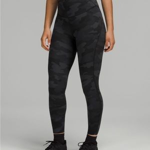 lululemon base pace 25” legging, black camo